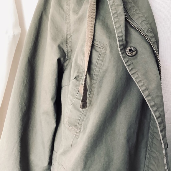 LOVE TREE Olive Lined Jacket with Plaid Trim - Picture 3 of 7